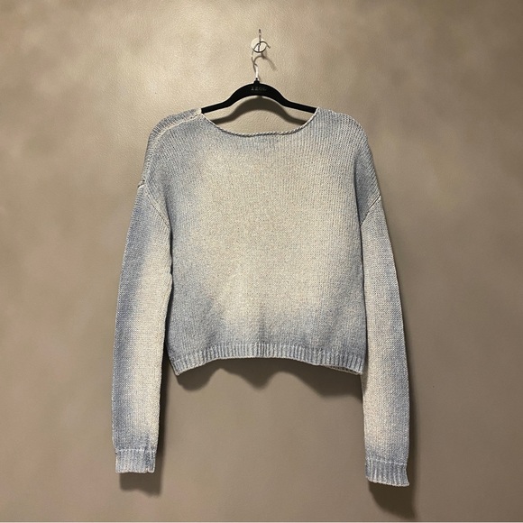 LINE Mock Neck 2 tones Crop Sweater NWOT - Picture 1 of 4